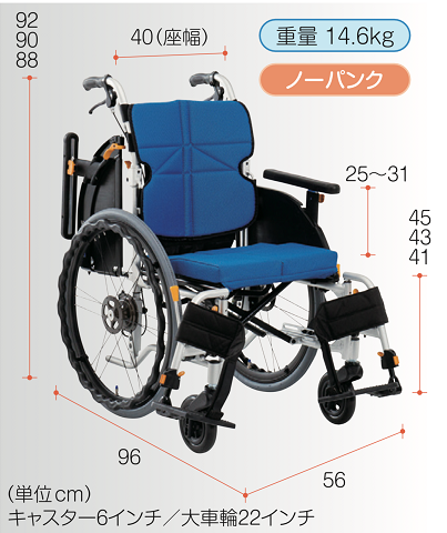 福祉用具商品紹介①＜高機能車イス・ネクストコアアジャスト